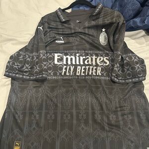 Puma Gray Soccer Jersey ac Milan authentic
